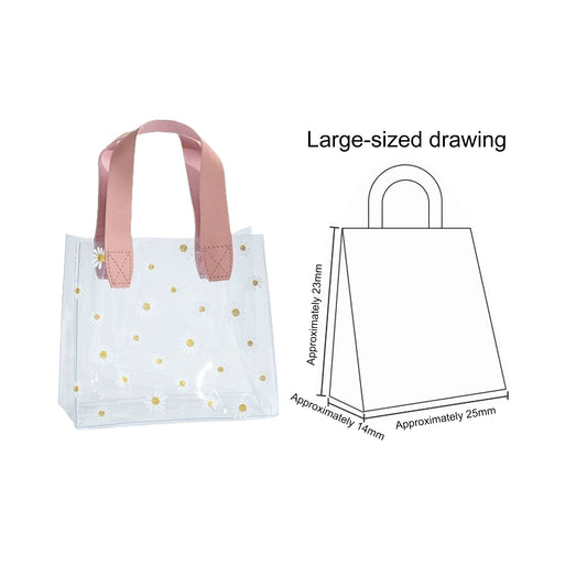 PVC Daisy Reusable Large Tote Bag Gift Bag W/ Handle