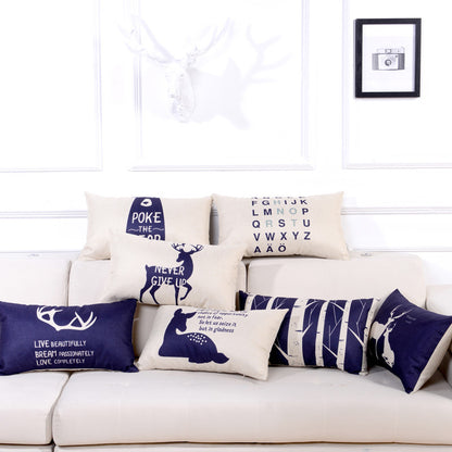 Full Printed 11.8 x 19.7" Premium Square Linen Throw Pillowcase With Hidden Zipper