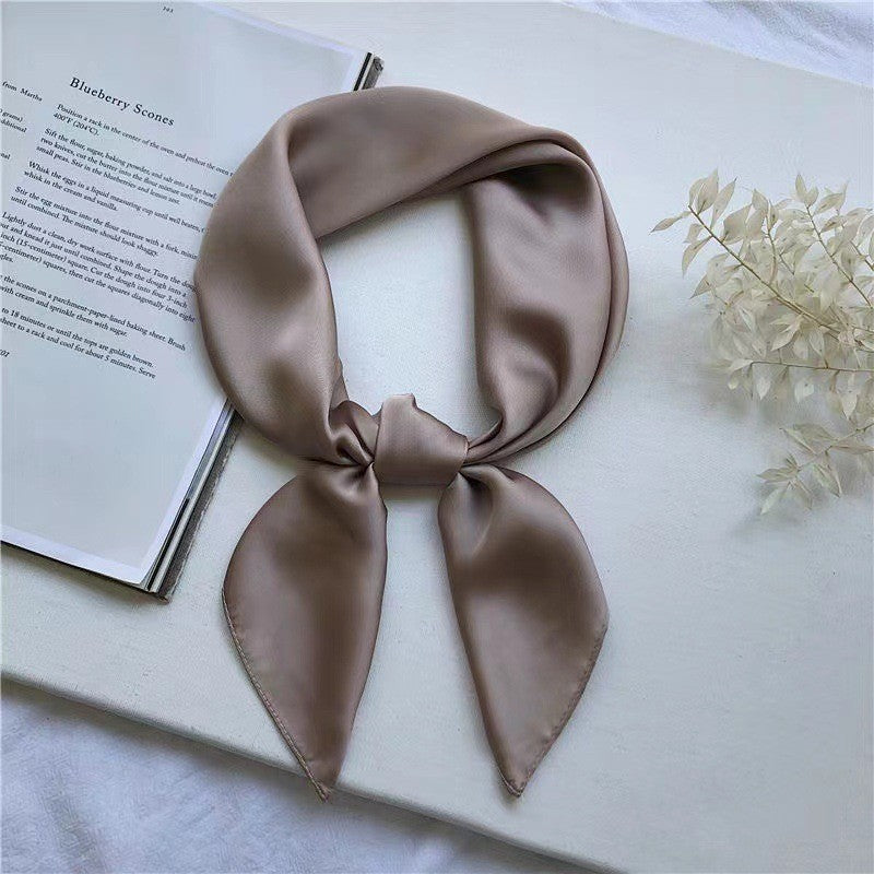 28" x 28" Dark Khaki Scarf Neck Scarves Kerchief Neckerchief Handbags Wrap Scarf #66