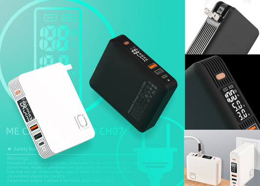 10000mAh Wall Charger (AC) Power Bank W/FCC Certification