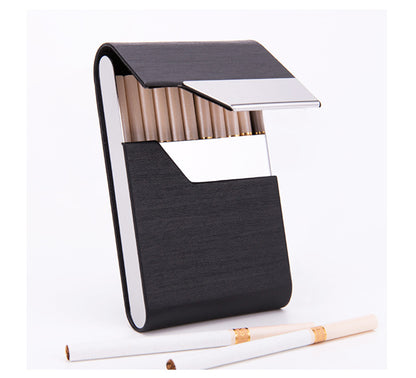 Business Card Cases PU Leather Name Card Holders Stainless Steel Multi Card Holders