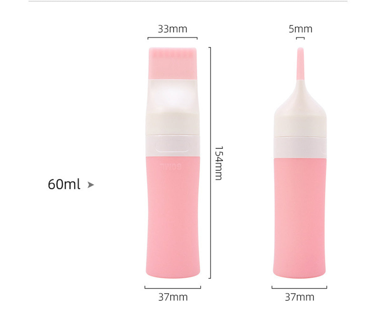 2 OZ Leak Proof Travel Split Bottles For Toiletries Refillable Liquid Container