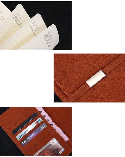 Business Notebook A5 PU Leather Notepad With Pen Loop With Magnetic Closure