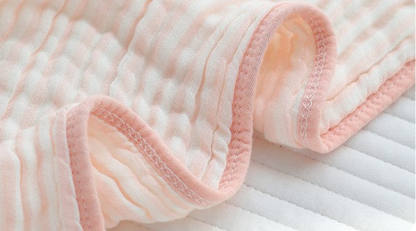 Soft 6-Layer Wash Cloths Muslin Towel Baby Bath Towel Burp Cloths Baby Toddler Blanket 43"x 43"