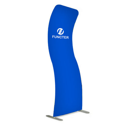 S Shaped Display 6.5' Tension Fabric Display Backdrop Fabric Banner Stand w / Carry Bag