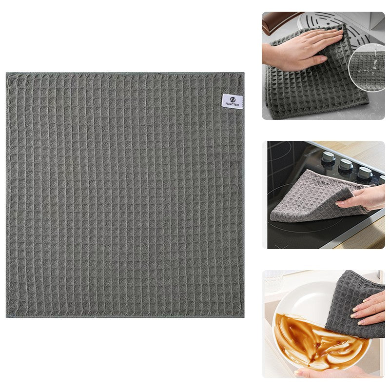 Microfiber Waffle Weave Kitchen Dish Cloth 16 x 16"