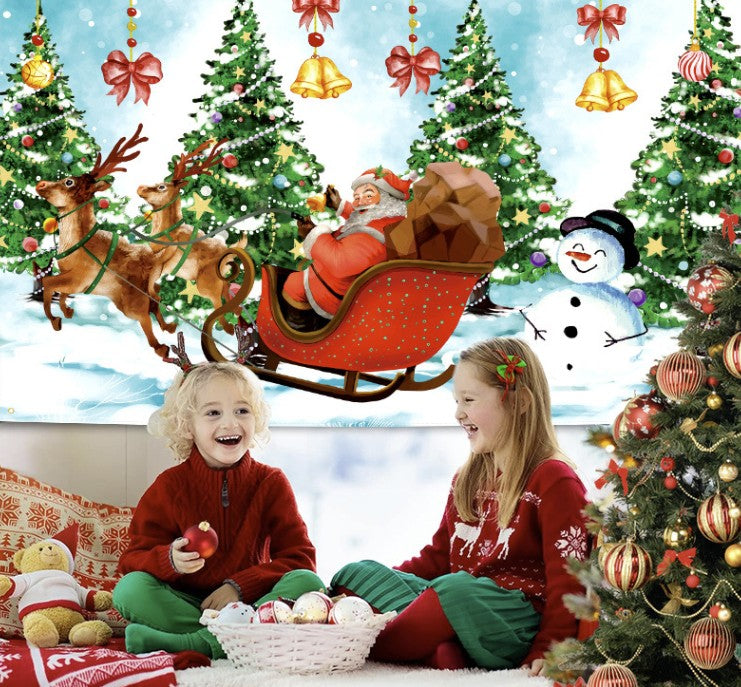 71"x 45" Full Custom Christmas Tapestry Wall Hanging Tapestries Christmas Blank