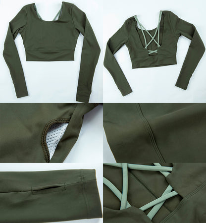 Women's Yoga Sports Bra Strappy Bralette Bra Running Vest Athletic Shirt