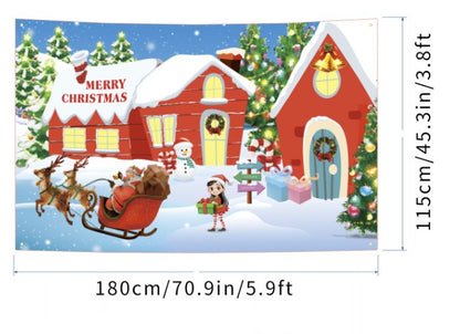 71"x 45" Full Custom Christmas Tapestry Wall Hanging Tapestries Christmas Blank