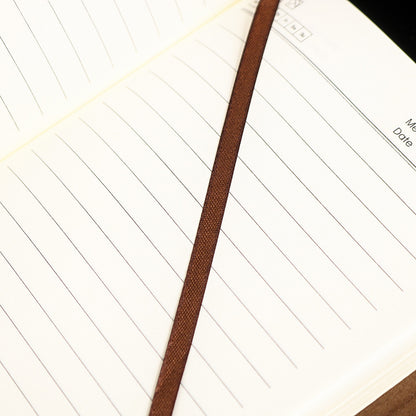Lychee Grain PU Leather A5 Notepad