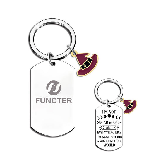 Halloween Keychain With Witch Hat Icon