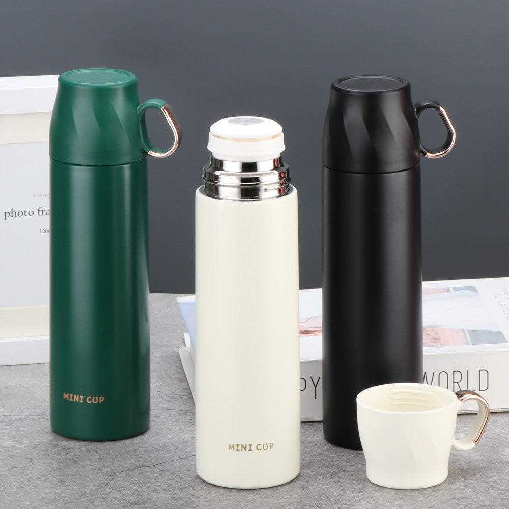 16.9oz/500ML 304 Stainless Steel Insulated Water Bottle With Screw-on Lid Portable Vaccum Mug
