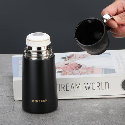 8.8oz/260ML 304 Stainless Steel Mini Insulated Water Bottle With Screw-on Lid Portable Vaccum Mug