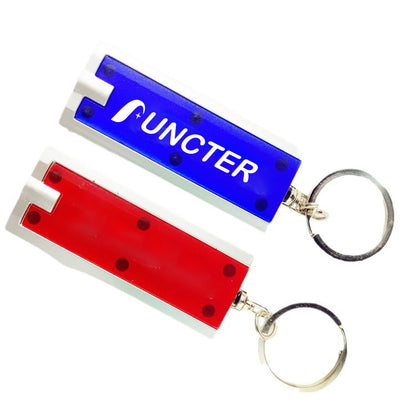 ABS Plastic LED Square Light Keychain
