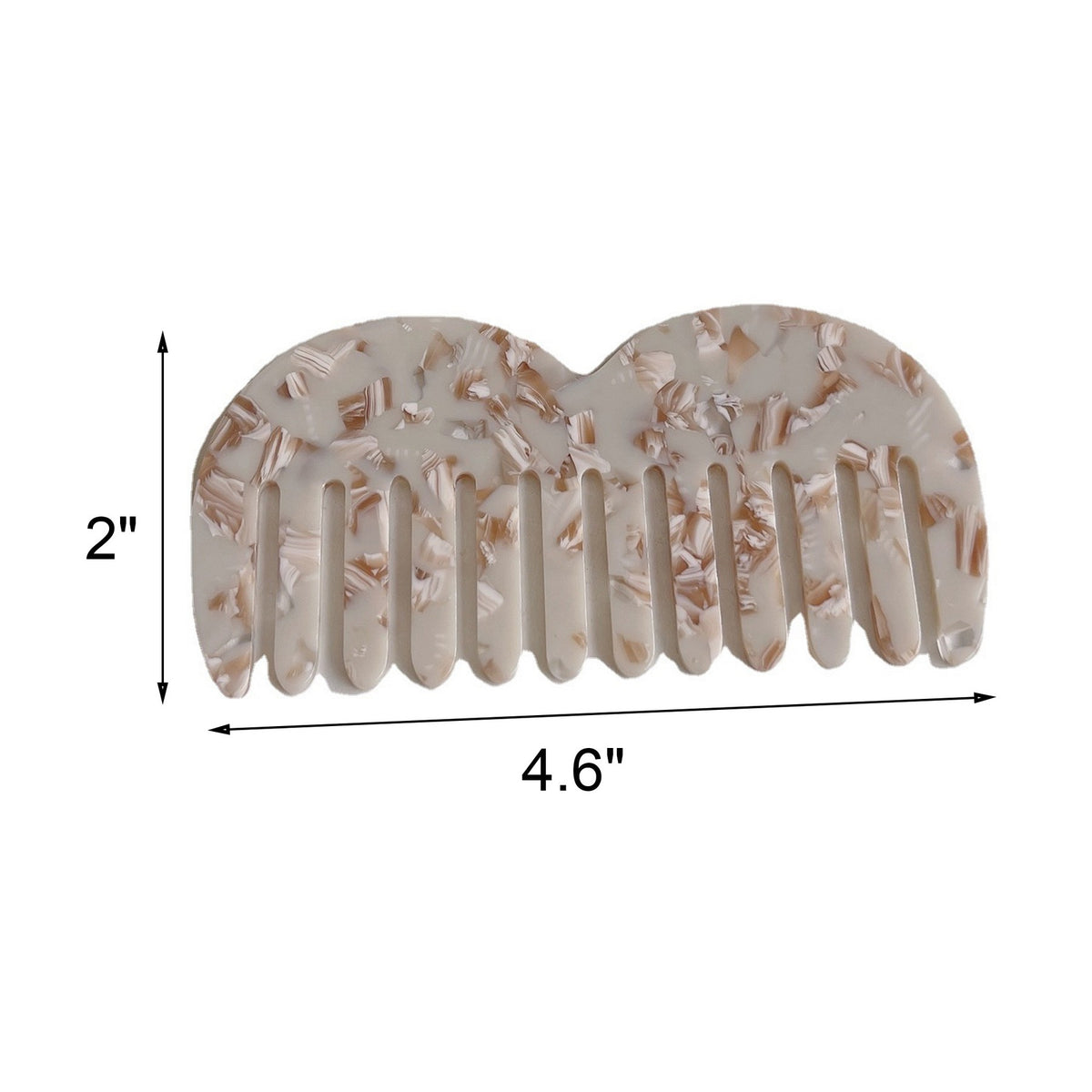 PortableBeard-Shaped Acetate Wide-Tooth Comb Hair Comb