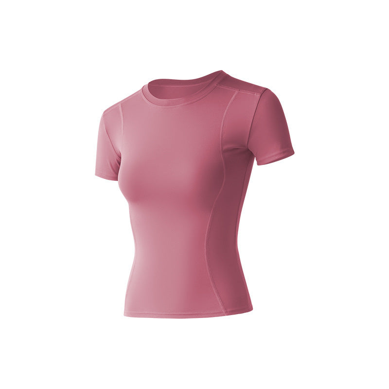 Women's Dry Fit Compression Gym Wear Running Sport Short Sleeve T-shirt Running Athletic Shirt