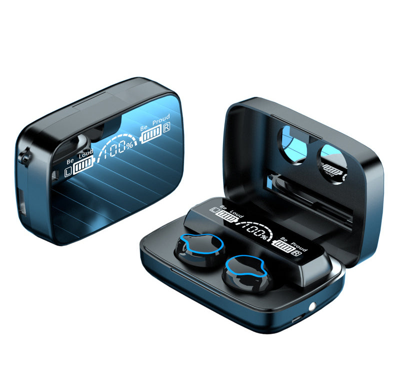 Mirror Surface TWS Earbuds W/600 mAh Power Bank and A LED Light