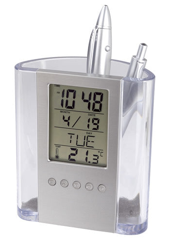 Creative LED Thermometer Gauge Pen Stand