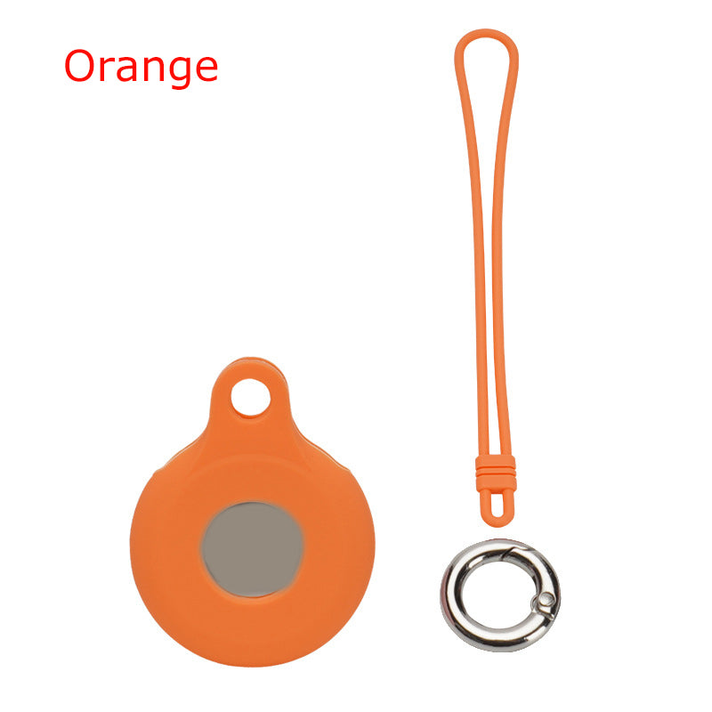 Circular Silicone KeyTag Tracker Case Access Card Sleeve Anti-Lost Protector Holder W/Silicone Strap