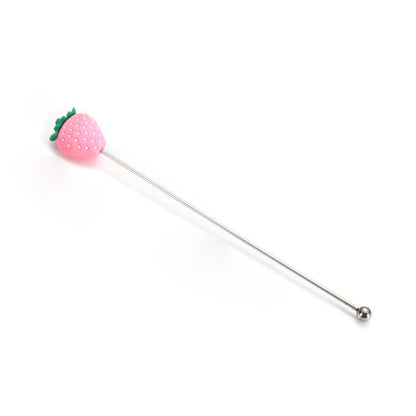 7.68 L Stainless Steel Strawberry Top Beverage Stirrers Coffee Stick