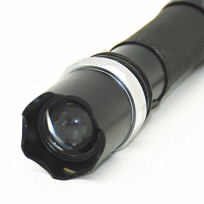 Bright Zoomable LED Flashlight With Rechargeable Battery For Outdoor Emergency