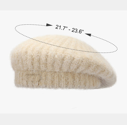 Beret Hat for Women, French Style Beanie Winter Fashion Warm Knit Cap