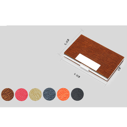 PU Leather W/Stainless Steel Business Card Cases