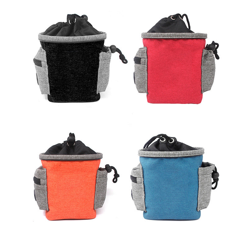 Multifunction 600D Oxford Dog Treat Bag Snack Pouch W/Built-in Poop Bag Dispenser