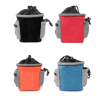 Multifunction 600D Oxford Dog Treat Bag Snack Pouch W/Built-in Poop Bag Dispenser