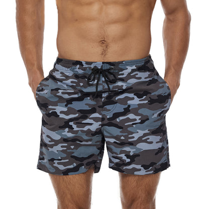 Camouflage Men's Beach Shorts With Two Side Pockets