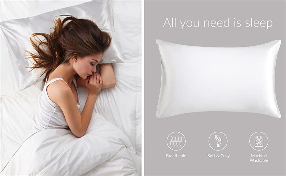 Full Printed 20 x 30" Premium Square Satin Silk Throw Pillowcase - Envelope Closure