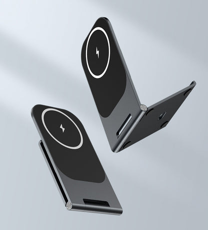15W Magnetic Foldable Wireless Charger Station Phone Holder
