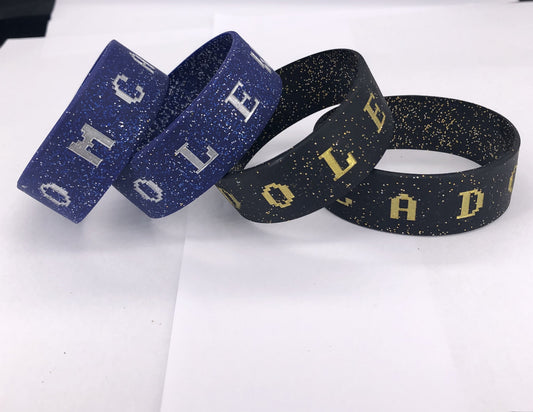 Silicone Bracelet W/Gold Powder