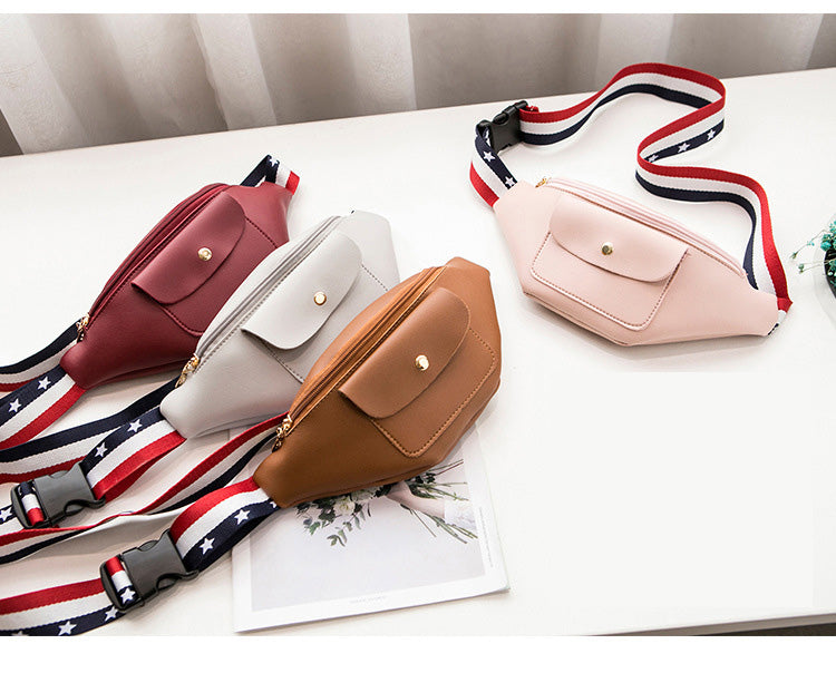 PU Leather Waist Fanny Bag For Lady
