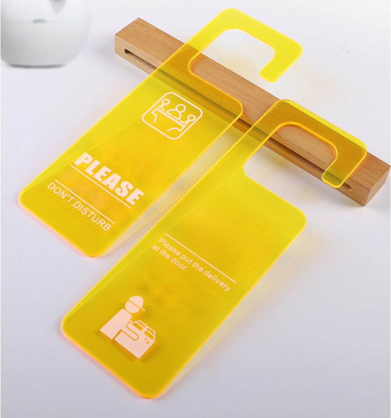 Acrylic Door Hanger Sign / Door Hang for Office, Hotel