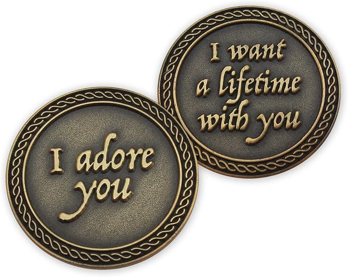 Custom Romantic Love Expression Antique Gold Plated Pocket Coin Love Gift Commemorative Coins