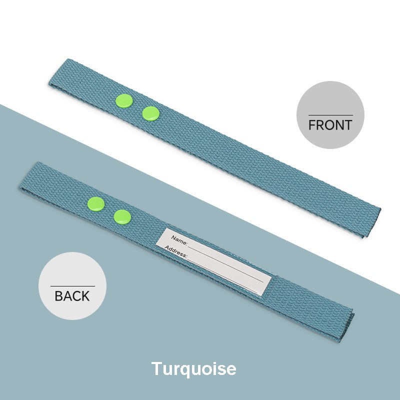 Cotton Luggage Strap Travel ID Tag Bag Claim Tag Airline Bag Tag with Back Info Card