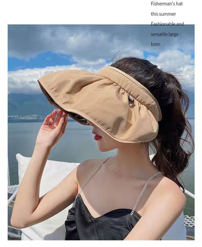 Outdoor UPF50+ Sun Hat Wide Brim Mesh Fishing Hat