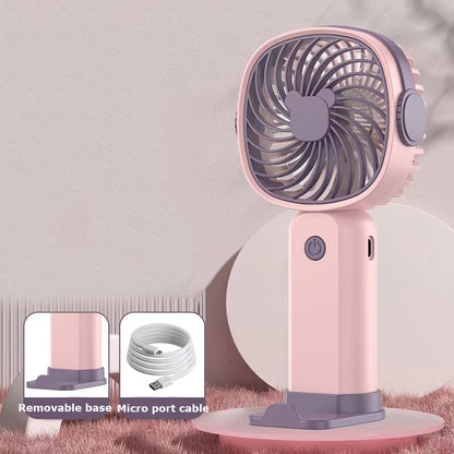Mini Portable Handheld Fan Battery Operated Small Personal Speed Adjustable USB Rechargeable Fan
