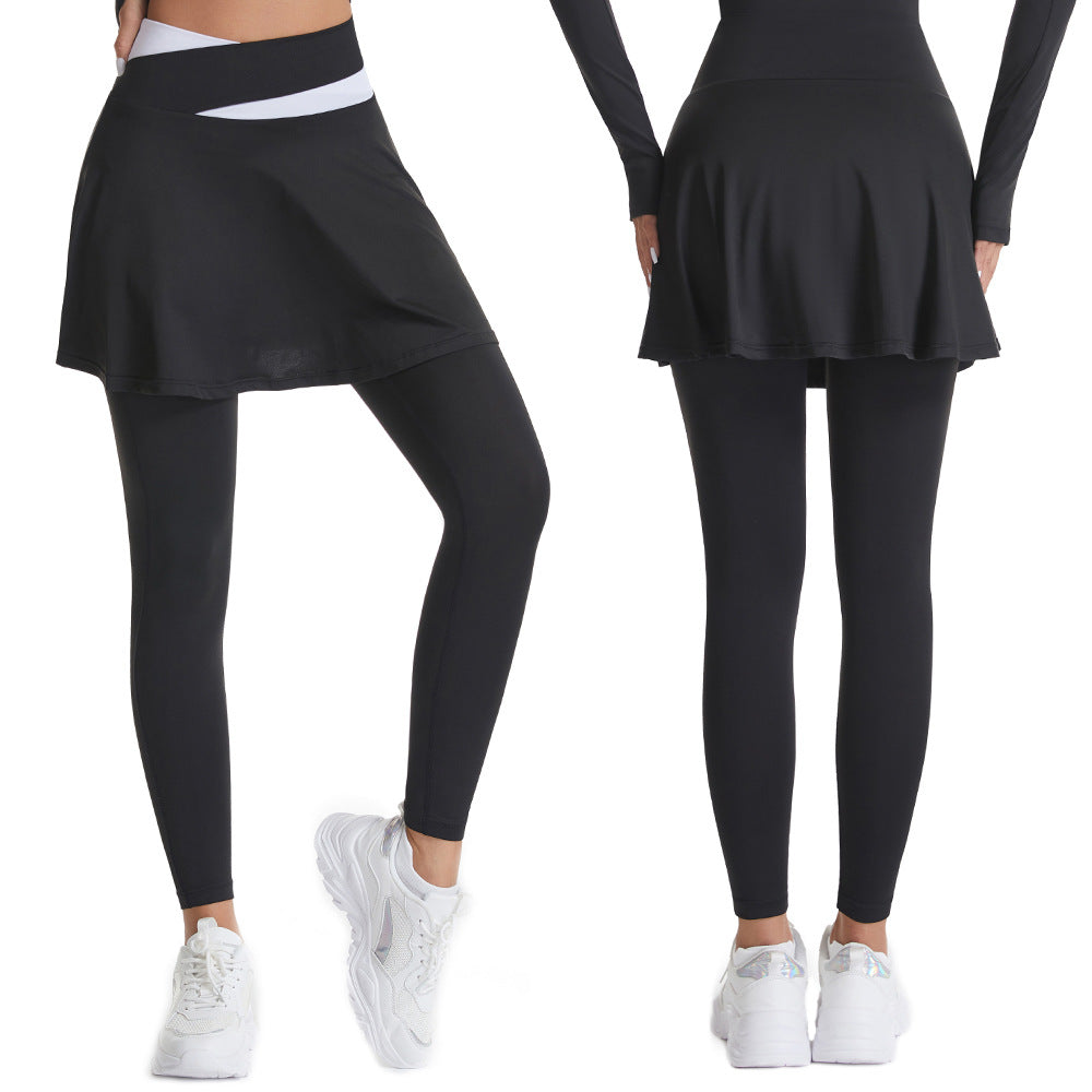 Women's Skirted Legging Yoga Legging with Skirts & Women Tennis Leggings Clothes