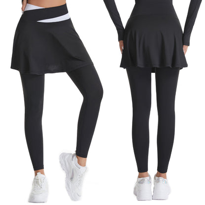 Women's Skirted Legging Yoga Legging with Skirts & Women Tennis Leggings Clothes