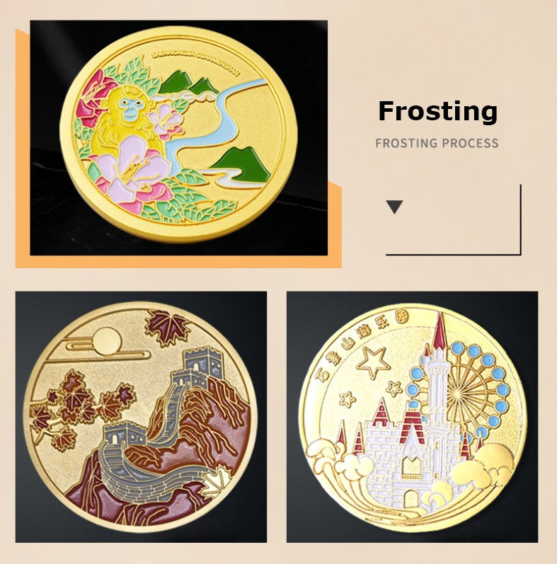 1.8" Personalized Custom Challenge Coin Round Commemorative Coins-Frosting Process