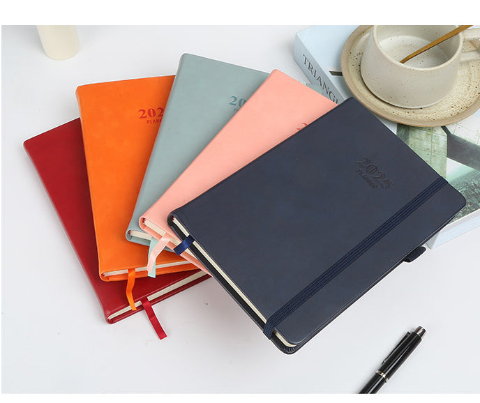 A5 Notebook Business Notepad PU Leather Notebook With Pen Loop For Office