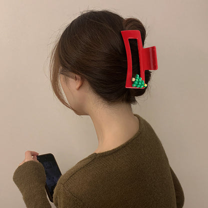 3.35" L Christmas Hair Clips Rectangle Clip for Women