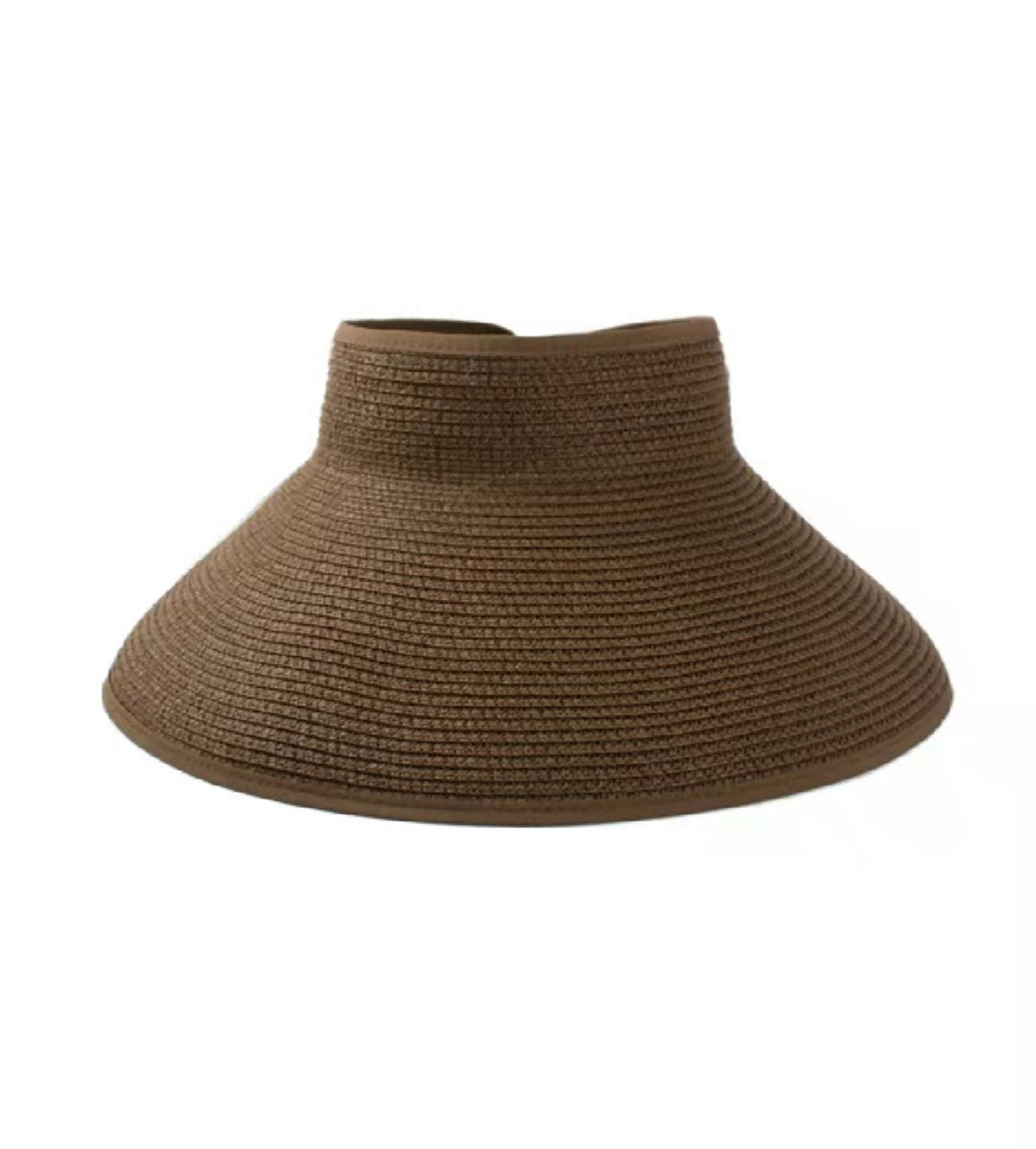 Foldable Straw Sun Visors for Women, Sun Protection Wide Brim Sun Hats Adjustable Topless Beach Hat