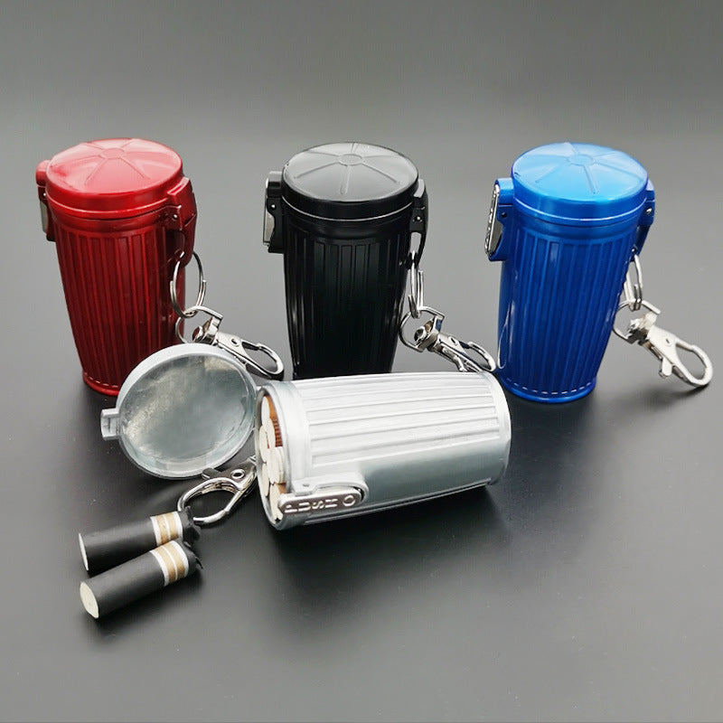 Metal Storage Bucket Keychain