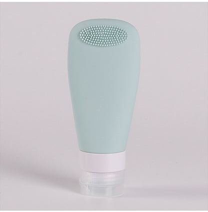 3 OZ Silicone Travel Split Bottles W/Bristle Brush