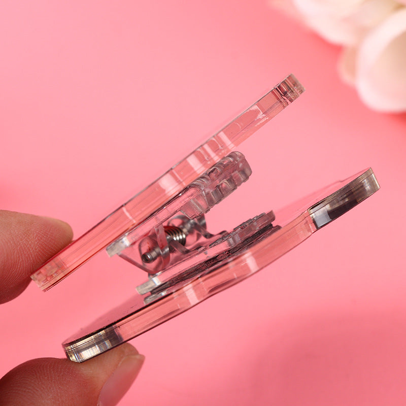 Long Tail Clamps Acrylic Album Memo Clip Bag Binder Sealing Clip Food Bag Clamp-Two Sides Printing