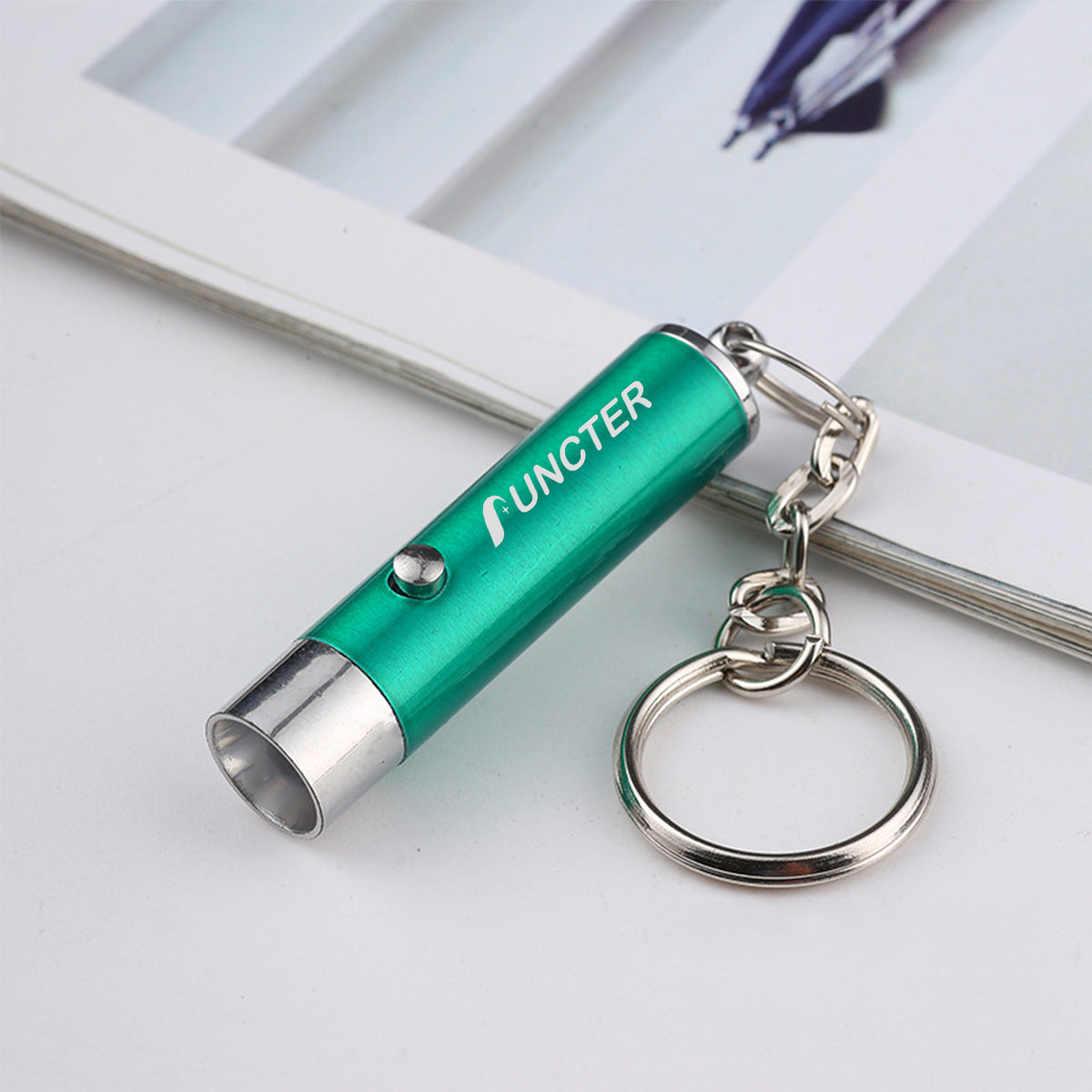 Purple UV Detector Mini LED Flashlight Keychain Portable Aluminum Alloy Flashlight