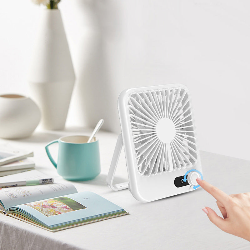 Desk Fan Battery Operated Rechargeable Foldable Personal Ultra Quiet Portable Fan With Knob Control